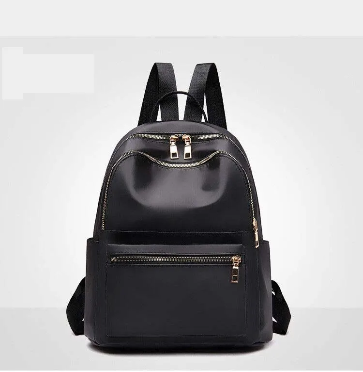 

stylish black fashion nylon backpack for women
