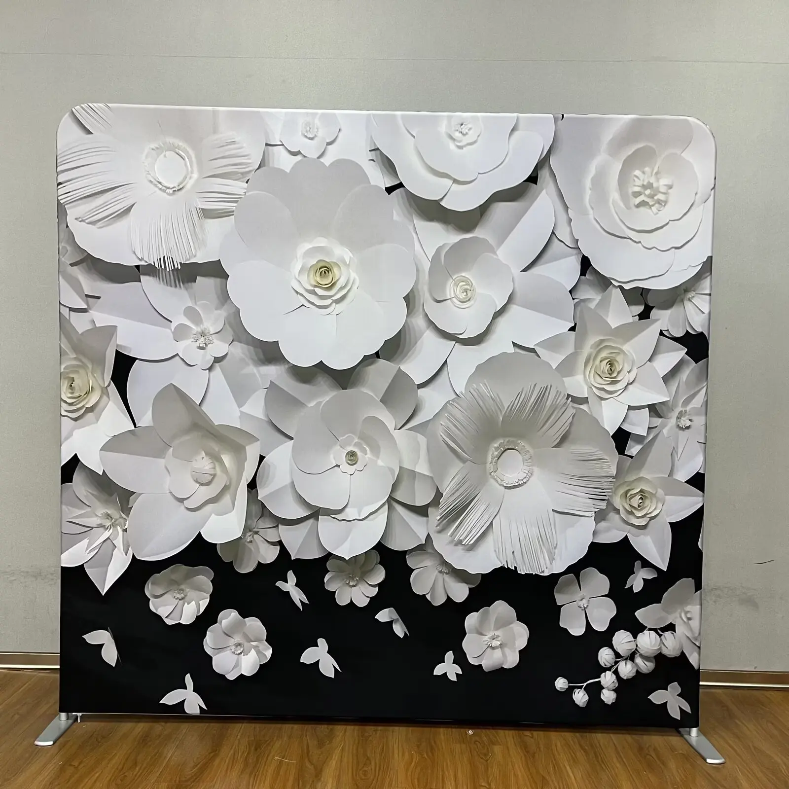 Easy Fabric Display Backdrop Stand with 8'x8' Tension Fabric Pillow case Photography Backdrop Stand Photographer  Studio