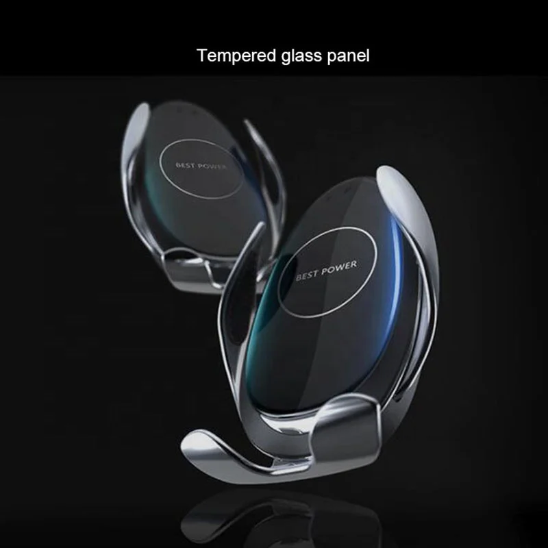 
Automatic Clamping Mobile Holder Charging Qi 10W Wireless Car Phone Charger Mount Qi Fast 