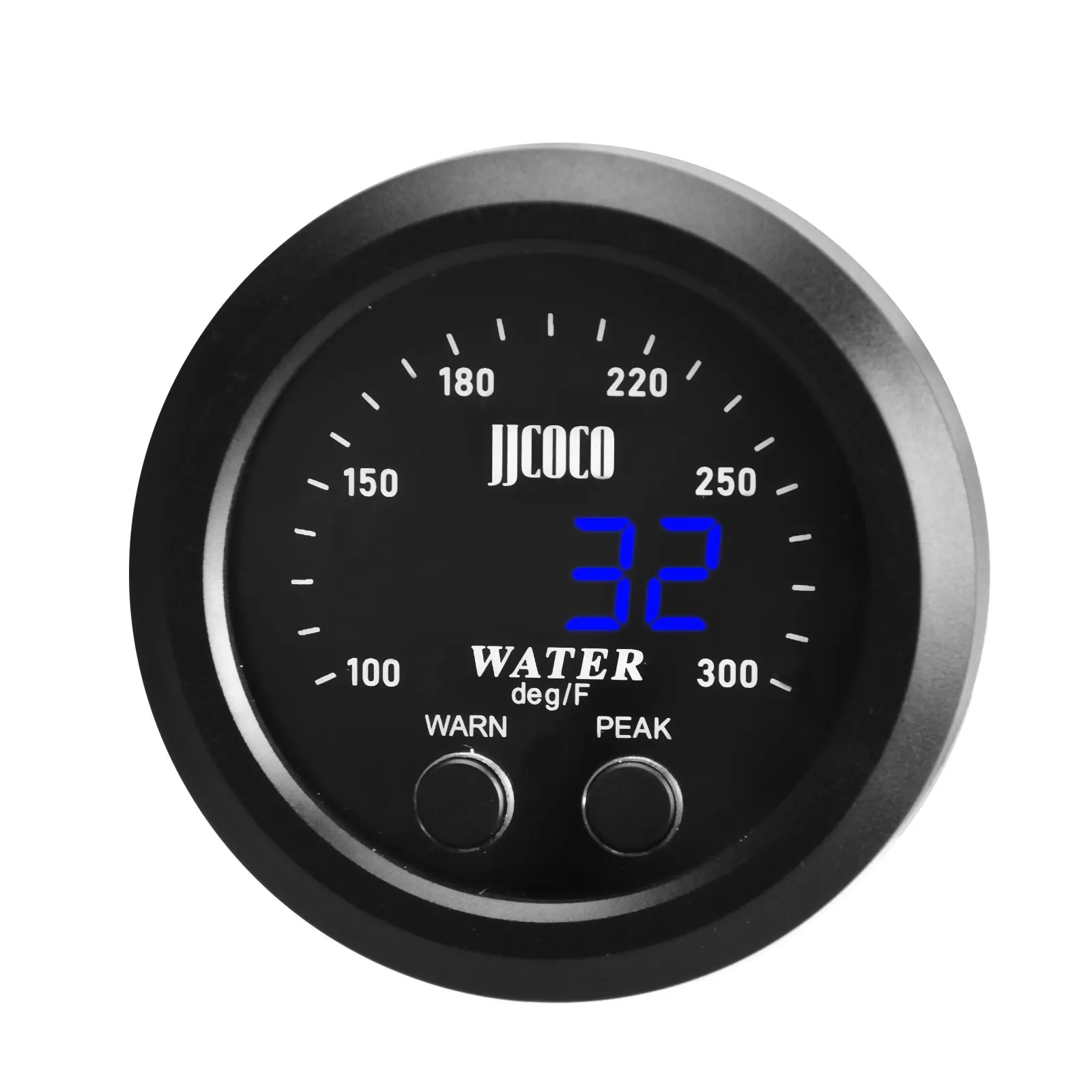 

12v/24v Universal 52mm Water Temperature Gauge with 1/8 Npt Sensor Car Digital Meter Red Display Temp 100-300F