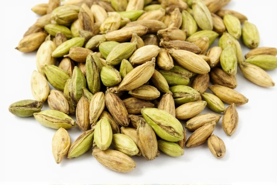Cardamom pods being added to traditional Indian chai preparation in brass pot