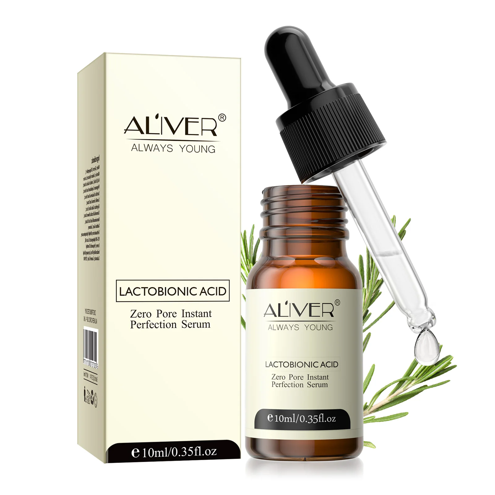 

ALIVER 10ml shrink pores moisturizing whitening anti-aging oil control lactobionic acid face serumlactobionic acid