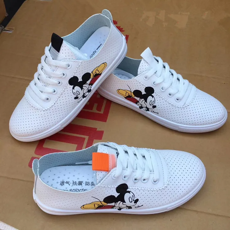 

Factory wholesale fashion PU comfortable running shoes breathable female sneakers