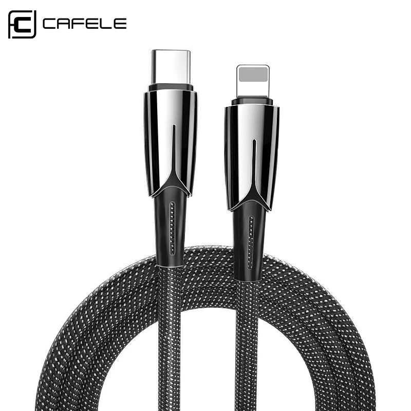 

New Top Sellers 18W Type C Nylon Braided Shielded PD Fast Charging USB Cable For Apple Iphone Charger, Black