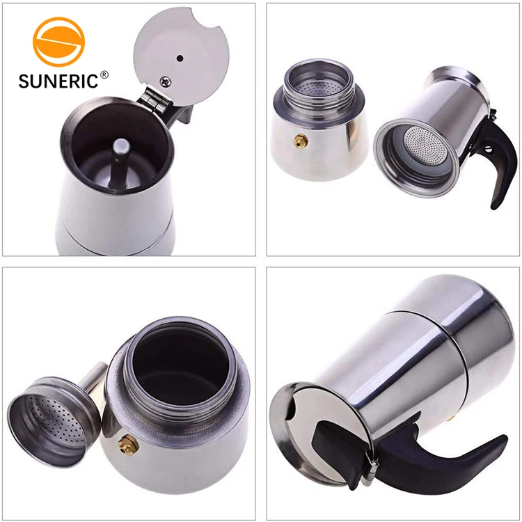 Wholesale Stainless Steel Mocha Coffee Maker Italian Espresso Mocha Pot