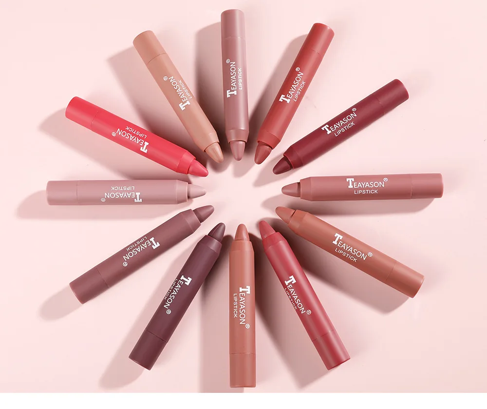 

TEAYASON 12 Colors matte lipstick Lip Tint Lipstick Pen makeup waterproof maquillaje maquiagem Long lasting sexy make up