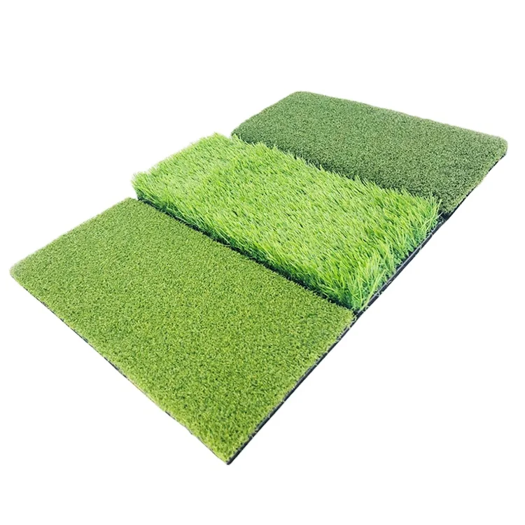 

2020 Special Design 64*41Cm Folding 3 In 1 Tri-Turf Golf Hitting Mat