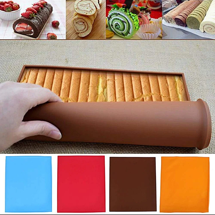 Swiss Roll Cake Mat Flexible Baking Tray Silicone Mold 10x11inch 