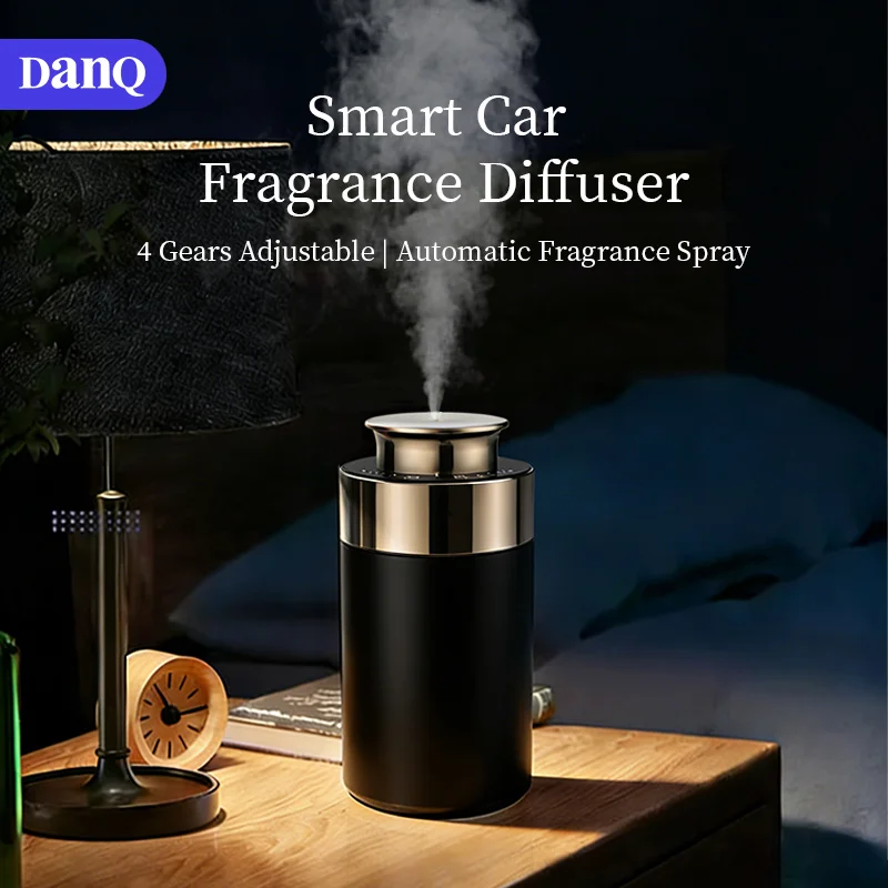 DANQ Pure Essential Waterless Car Air Aroma Diffuser Wholesale 2000Ah Battery Smart Essential Oil Nebulizer Car Aroma Diffuser