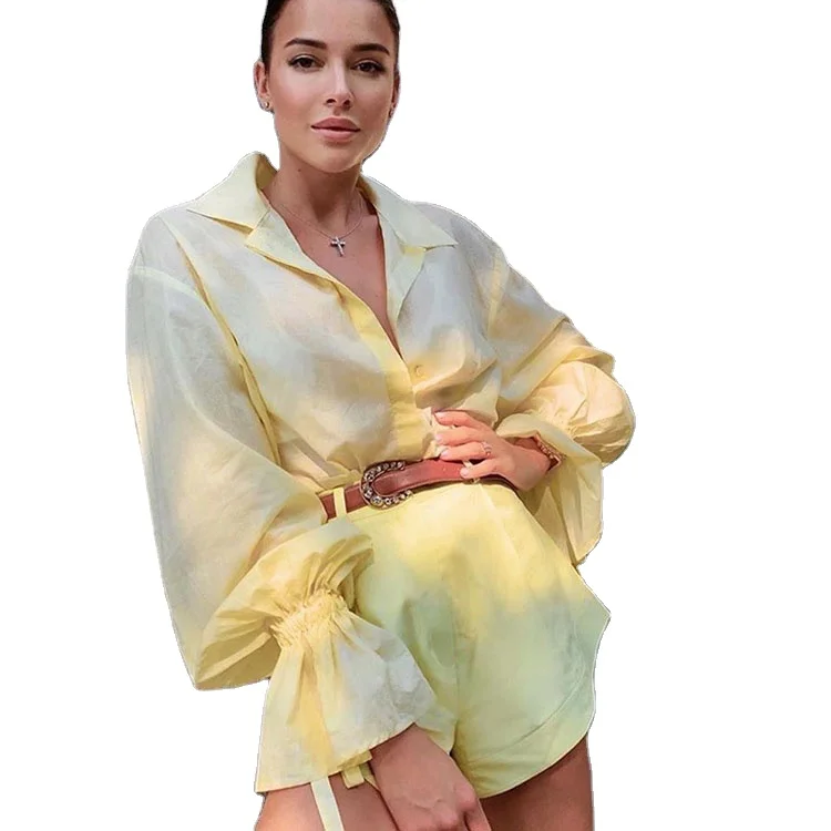 

Wholesale New Arrival Women Loose Clothing Long Sleeve Blouse, Picture color