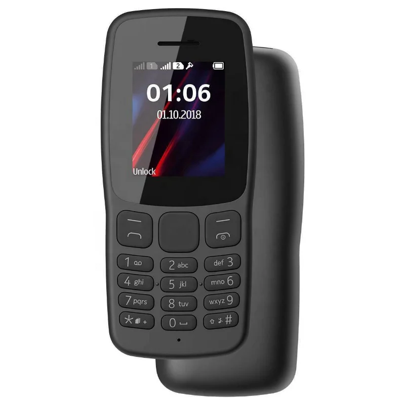 

The best design dual sim basic phone cheap model 106, Black,red,blue