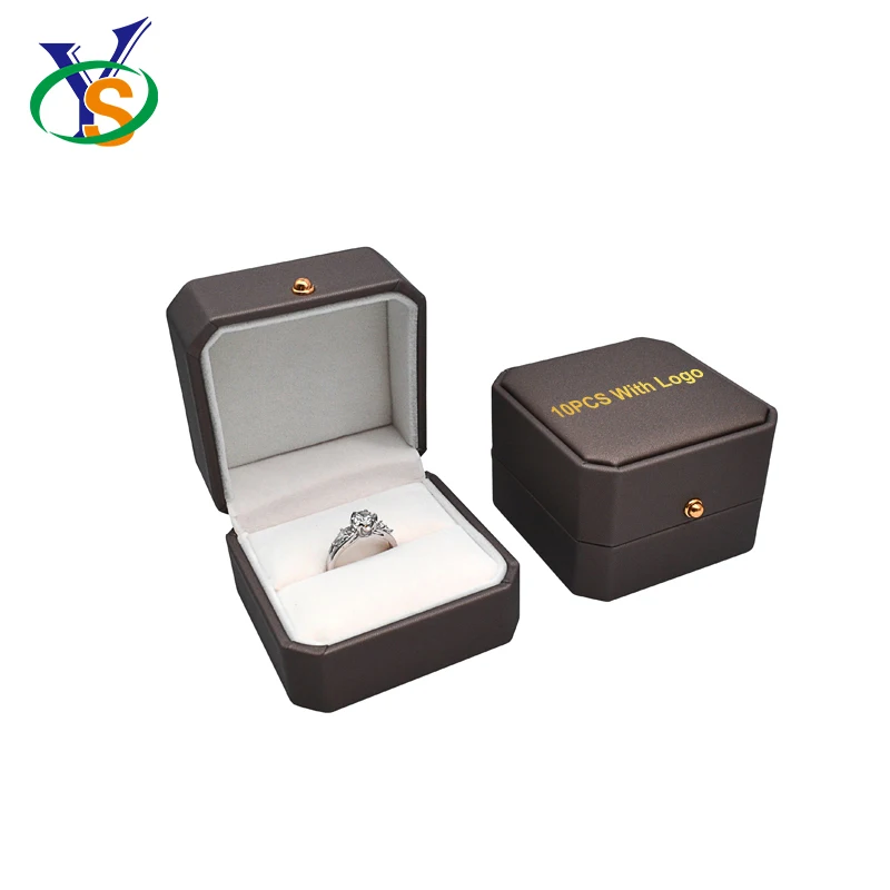 

Unique romantic marriage proposal custom high end luxury ring box jewelry box jewelry packaging gift box wedding packaging, Bronze