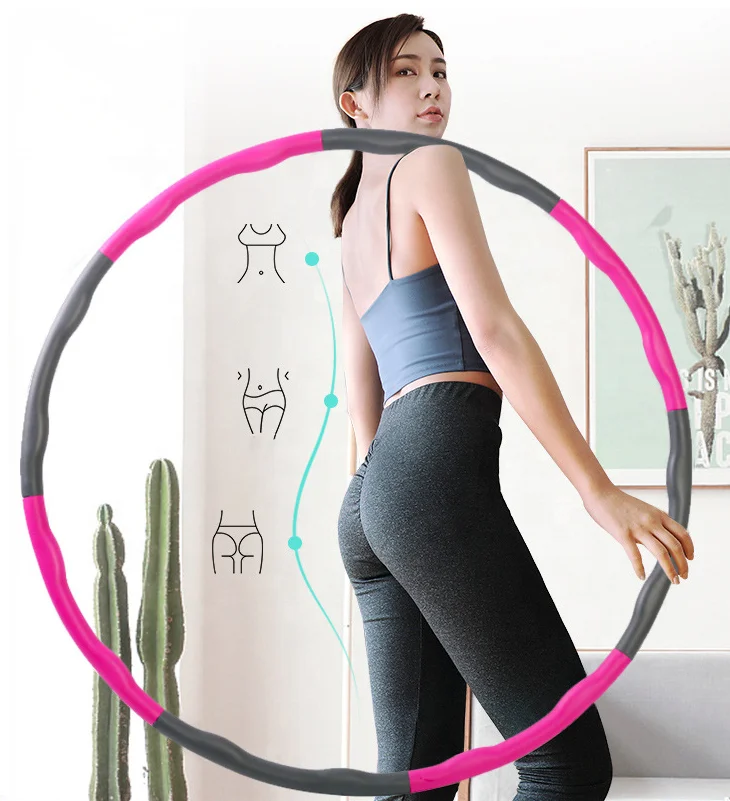 

Wholesale Professional Fitness Hula Ring For Body Shaper Gym Home Equipment Folding Comprehensive Hoop Weight Lose Hoop, Multi color