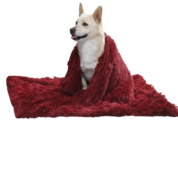 

China manufacturer wholesale custom Soft Fluffy Warm Faux Fur Flannel Throw Pet Blanket for Dog Puppy
