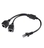 1 to 2 Female LAN Ethernet Network RJ45 Splitter Extender Plug Cable Adapter Connector Extension Cables for ADSL Router Switch