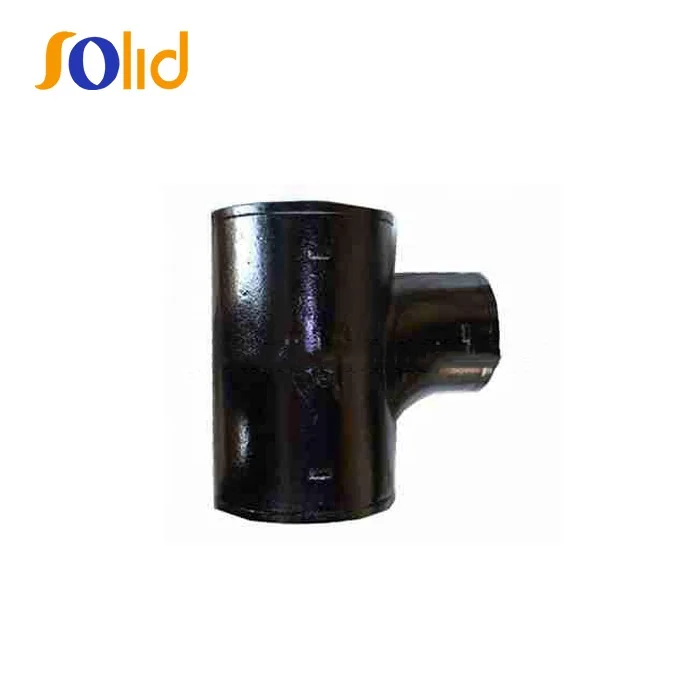 ASTM A888 Hubless Pipe FIttings Epoxy coated hubless grey cast iron pipes tee