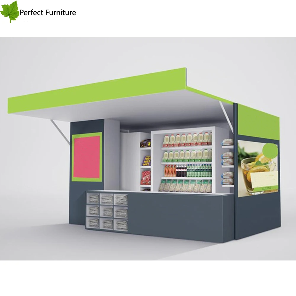 New Design Mobile Coffee Kiosk Outdoor Fast Food Kiosk With High