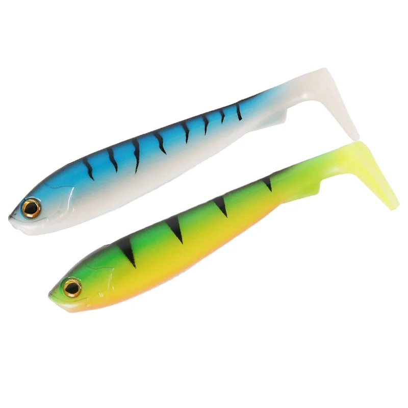 

Hot Fishing lures 8804 Soft Baits Big Sinking Soft Fishing Tackle 2pcs Per Bag Good Action Artificial Bait PVC Soft Lures, 6 colors