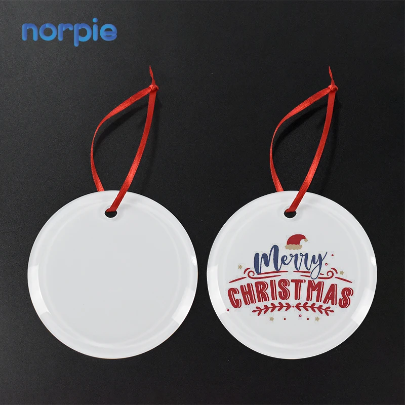 

2023 wholesale christmas ornaments glass pendant Customized Clear sublimation blank Crystal Glass Christmas Ornaments