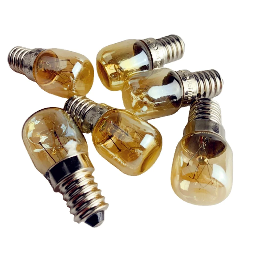Incandescent Night Bulb T22 15W 25W SES E14 Screw Base Pygmy Lamps 300 Degree Heat Resistant Microwave Oven Rated Light Bulbs