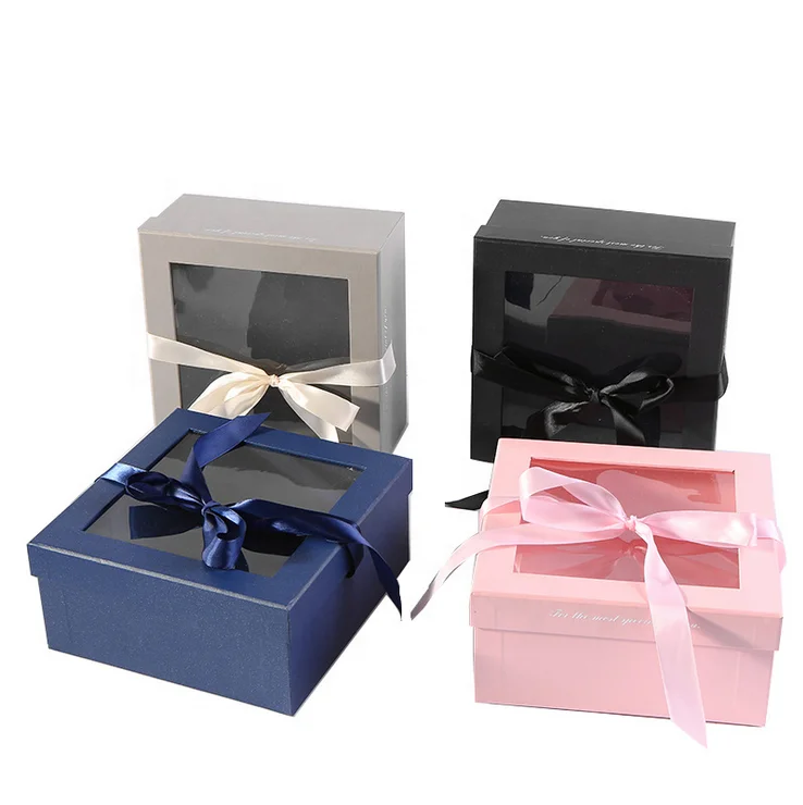 product-Wholesale Custom Logo Printed Luxury Packaging Apparel Box With PVC Window-Dezheng-img-1