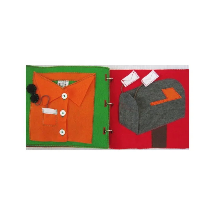 
Baby educational cloth book soft color fabric felt book 