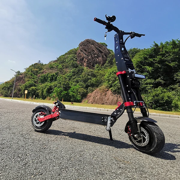 

Maike MK9 4000w electric moped scooter adult 2000w*2 dual motor 11 inch scooter fast mobility electric scooter, Black&red