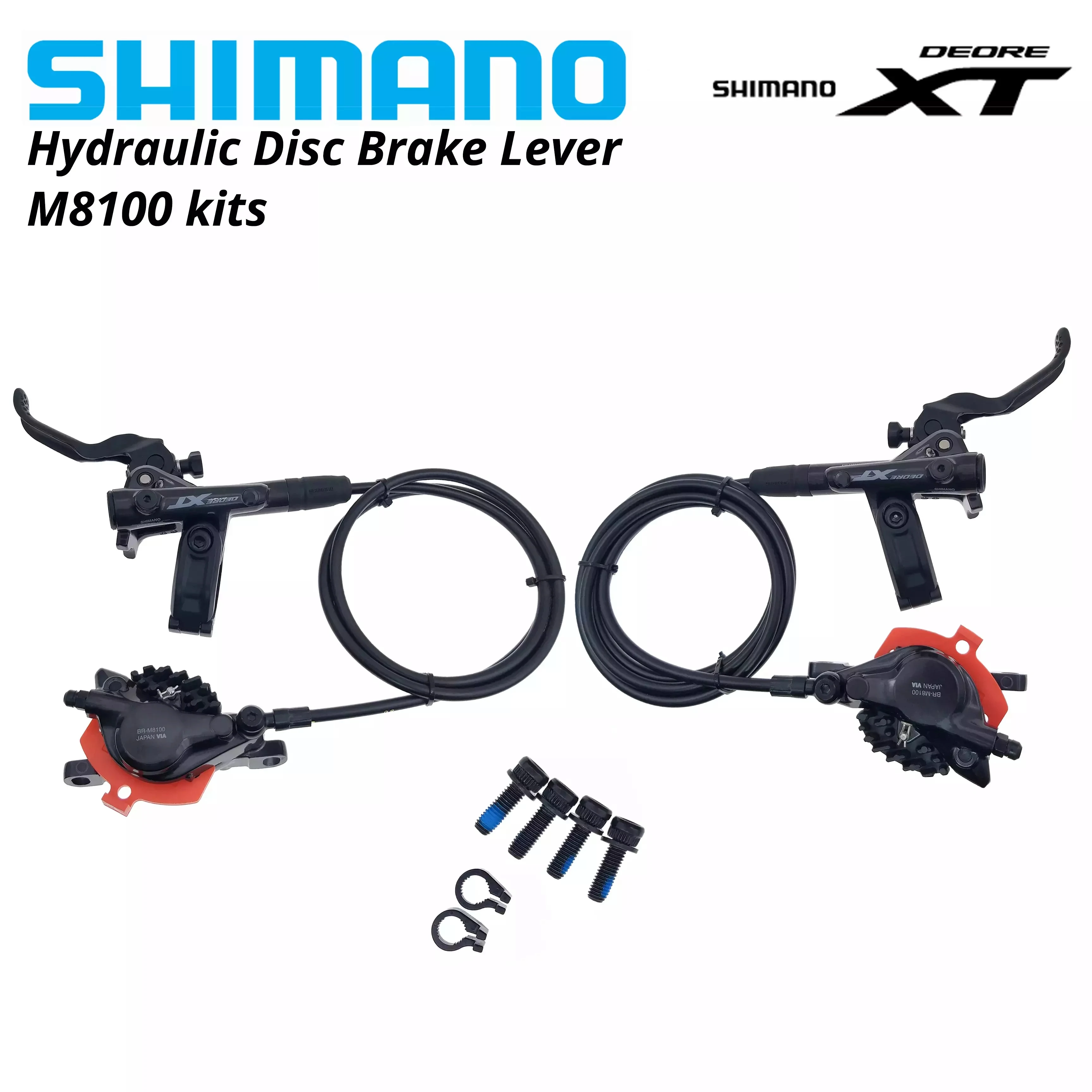 

Shimano DEORE XT M8100 BL-M8100 Hydraulic Disc Brake Lever Clamp Band Brake Caliper Rotors Front Rear Brakes bicycle pairs group