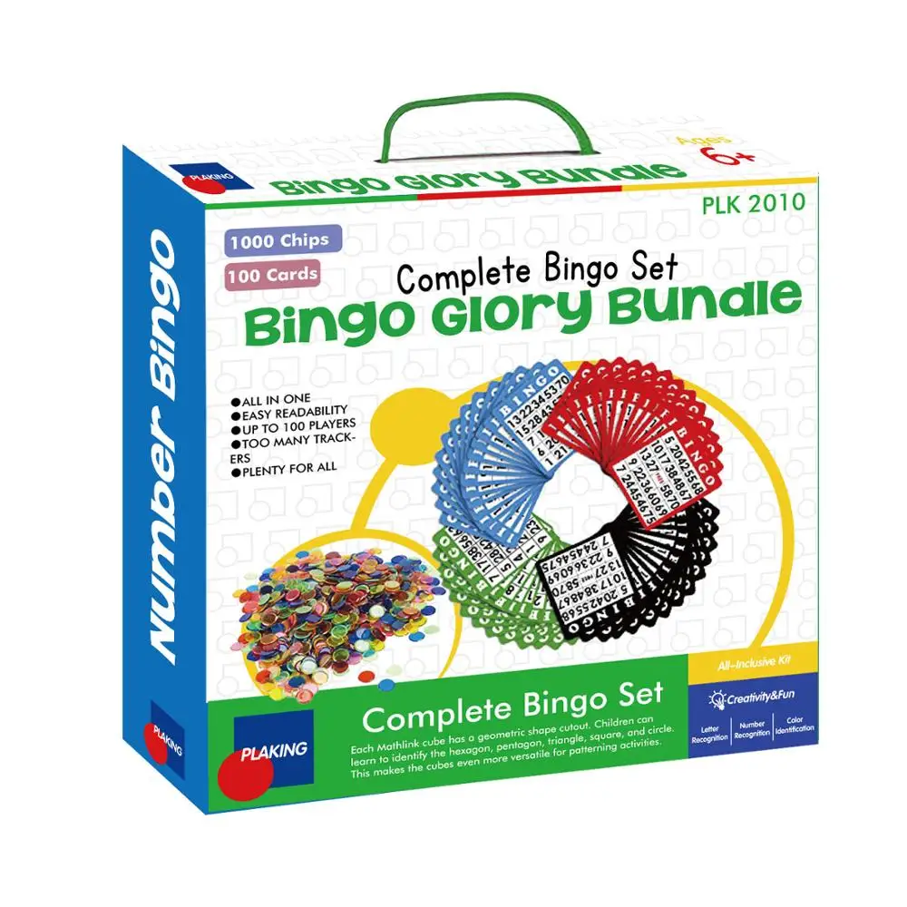 

Bingo Glory Bundle with 1,000 Chips, 100 Cards, and Jumbo Deck of Calling Cards