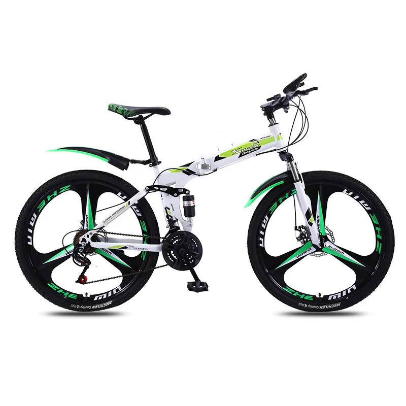 

24/26inch foldable mountain bicycle city road 24 variable speed bike disc brake folding bycycles mountain bike carbon frame bike, Red green yellow blue black/custom