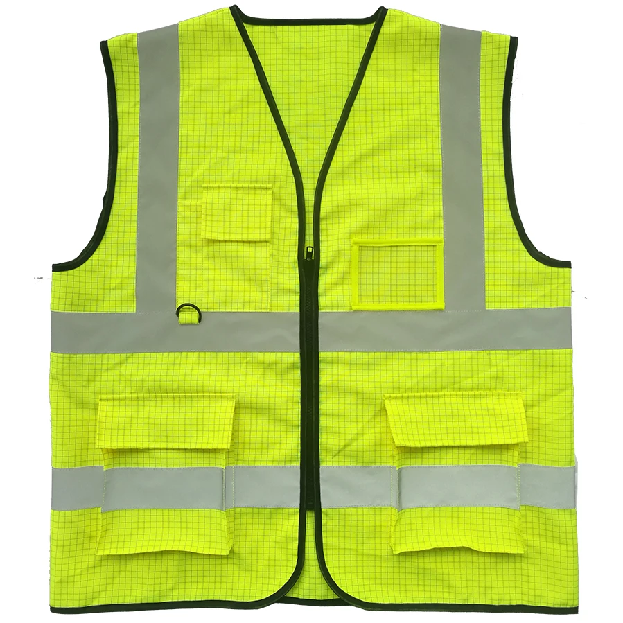 

High Vis FR Anti Static Series Class II Reflective Vest Anti Static Safety Clothing Anti Static Vest reflective strip