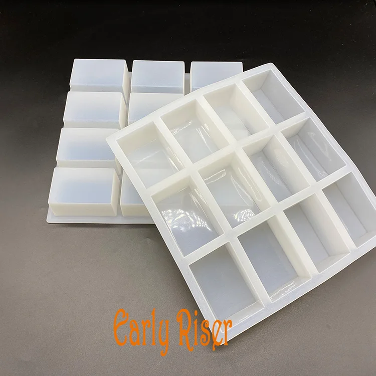 

Food Grade Silicone Mold For Soap Making Rectangle 12 Bars Oblong Silicon Soap Mould Soap Making Supplies Approval Factory Price
