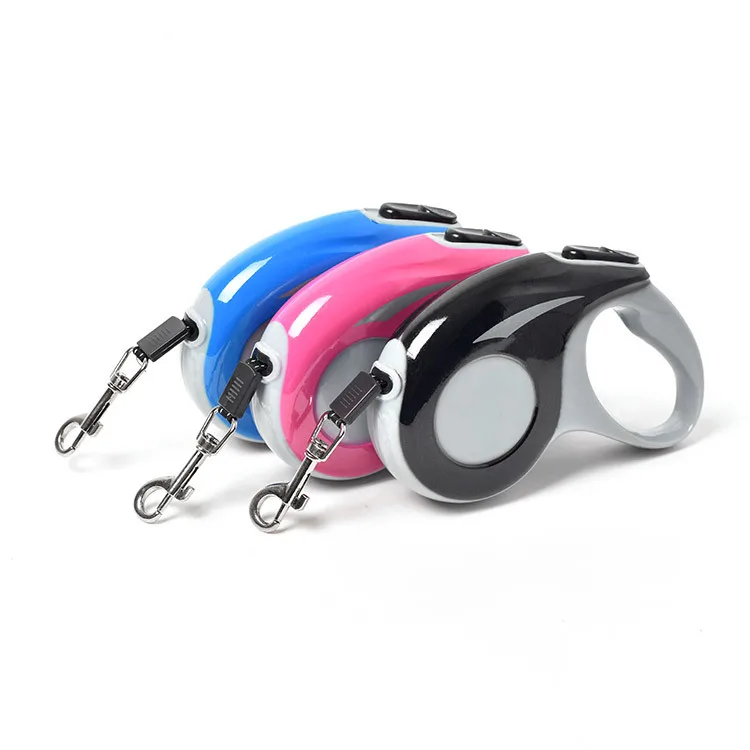 

Peaktoppets Heavy Duty Retractable Dog Led Leash With Anti-slip Handle Strong Nylon Tape/Ribbon Pet Accessories, Black/blue/pink