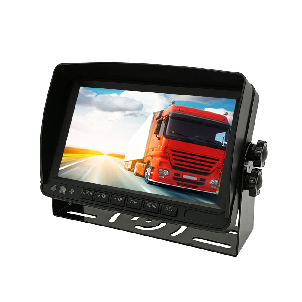 YWX new model 7 inch Screen 12V Rear View Bus Heavy Duty 24V Forklift RV Truck Vehicle AHD TFT 1080P 7 Inch HD LCD Car Monitor