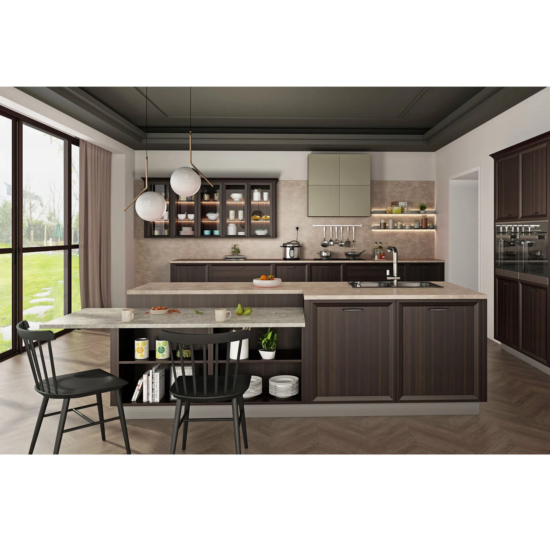 高科技橱柜定制设计现代厨柜