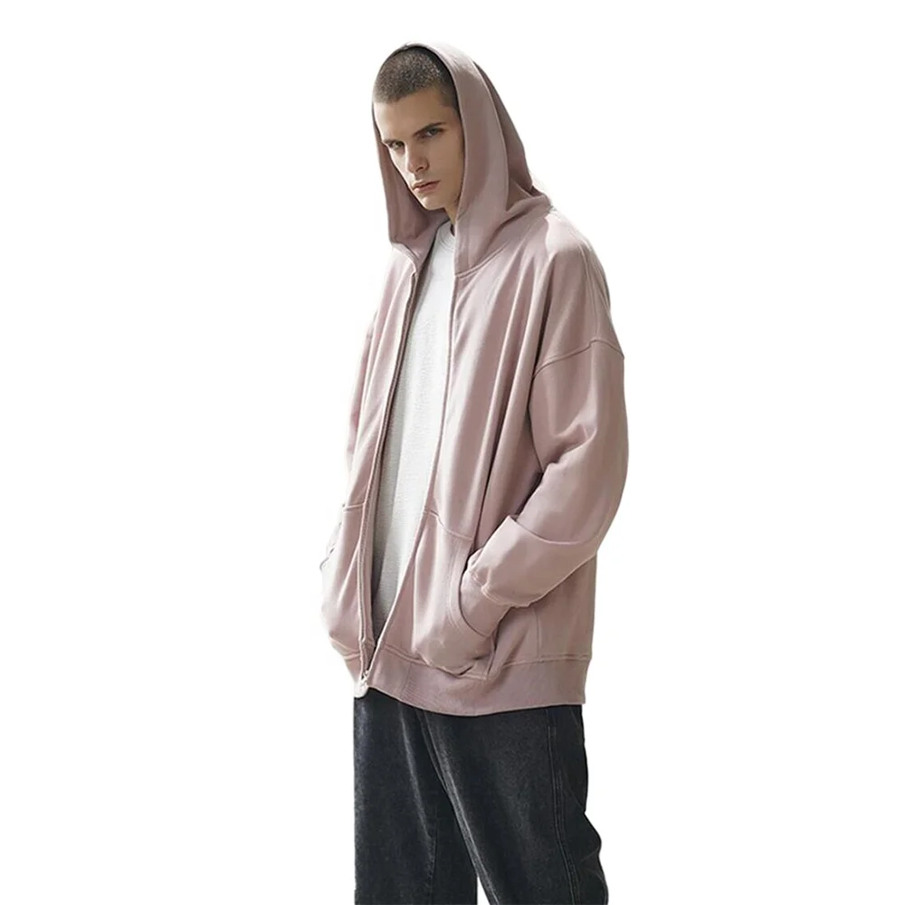 

Wholesale quality cool print designer sublimation thick long sleeved streetwear men's full zip organic cotton cotton hoodies