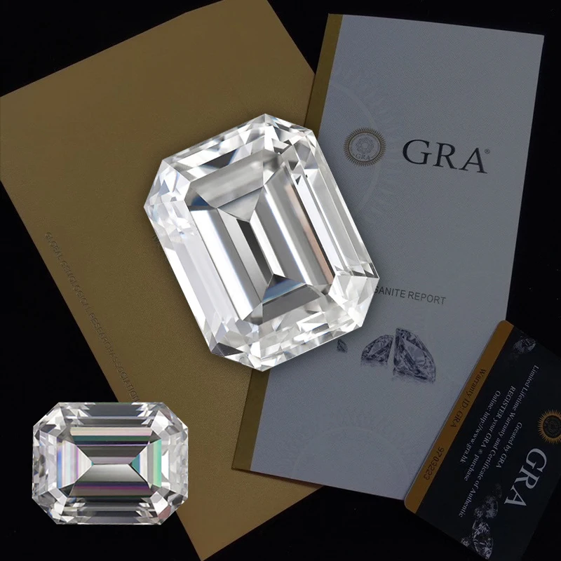 

Wholesale Diamond Moissanite Stones Square Diamond 4Ct 7*9mm Emerald Cut Price Per Carat GRA D Color VVS Loose Moissanite