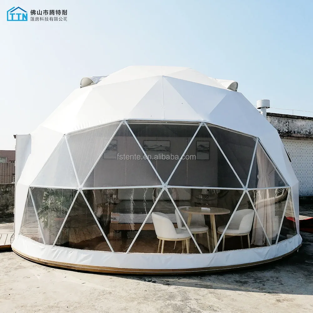 

2021 Galvanized pipe structure private home garden greenhouse igloo geodesic dome tent