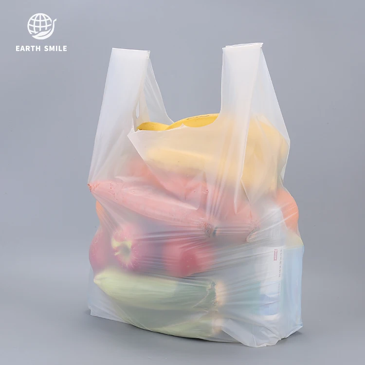 
Corn Starch T-shirt Plastic Shopping Bag Compostable Shopping Bag 