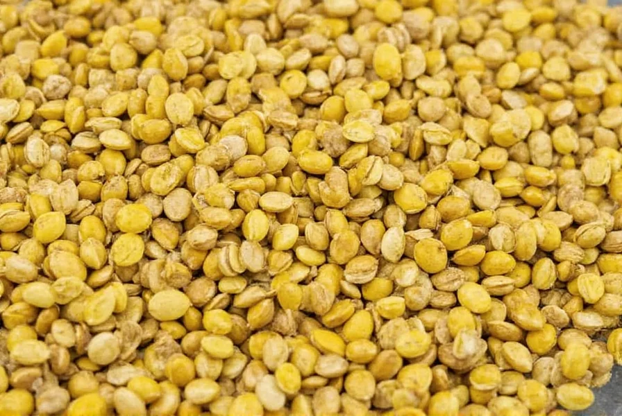 Pickled mustard seeds used as garnish on contemporary plated dish with vegetables and protein