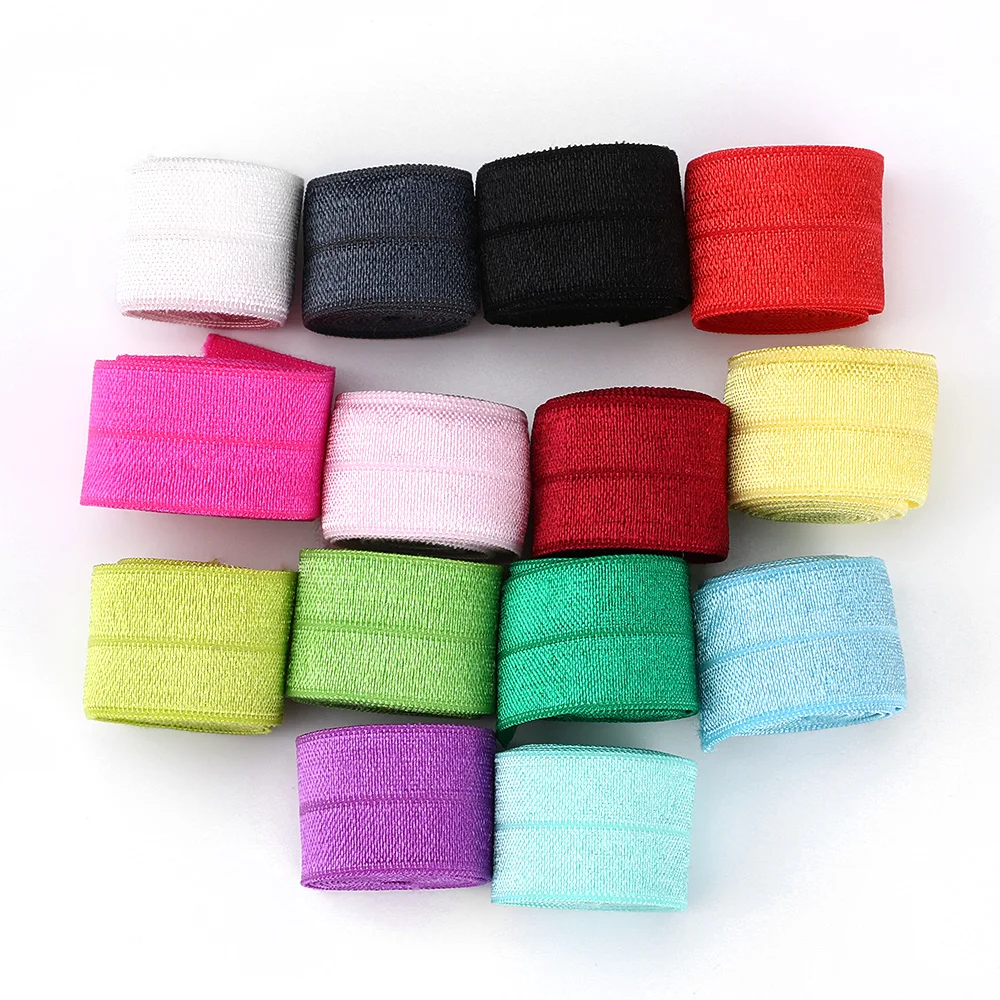 Colorful 3/4 7/8 1 Inch Solid Fold Over Elastic Band For Binding - Buy ...