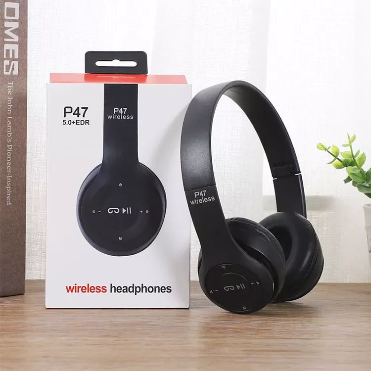 

2022 New Hot Selling Earphone P47 Headphone Wireless Headset Foldable Headband Headphone Earphone