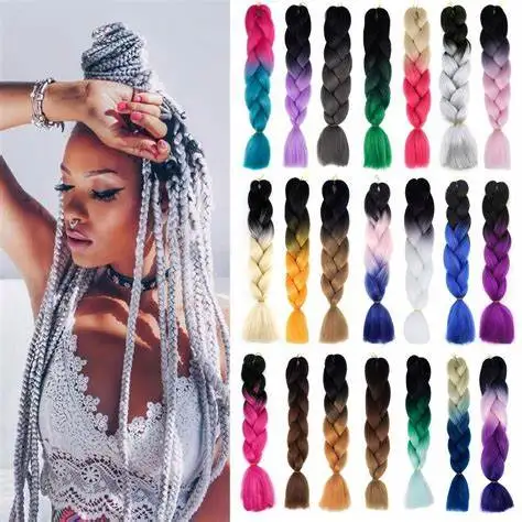 

100 color available braiding hair 100g jumbo braid hair 24inch synthetic hair extension, Custom-made