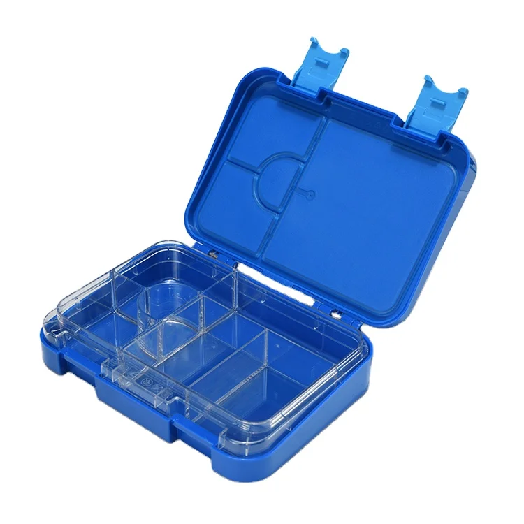 

Eco friendly leakproof bento box tritan middle size 4 compartments removable kids lunch box plastic thermal food box, Blue/green/pink/purple