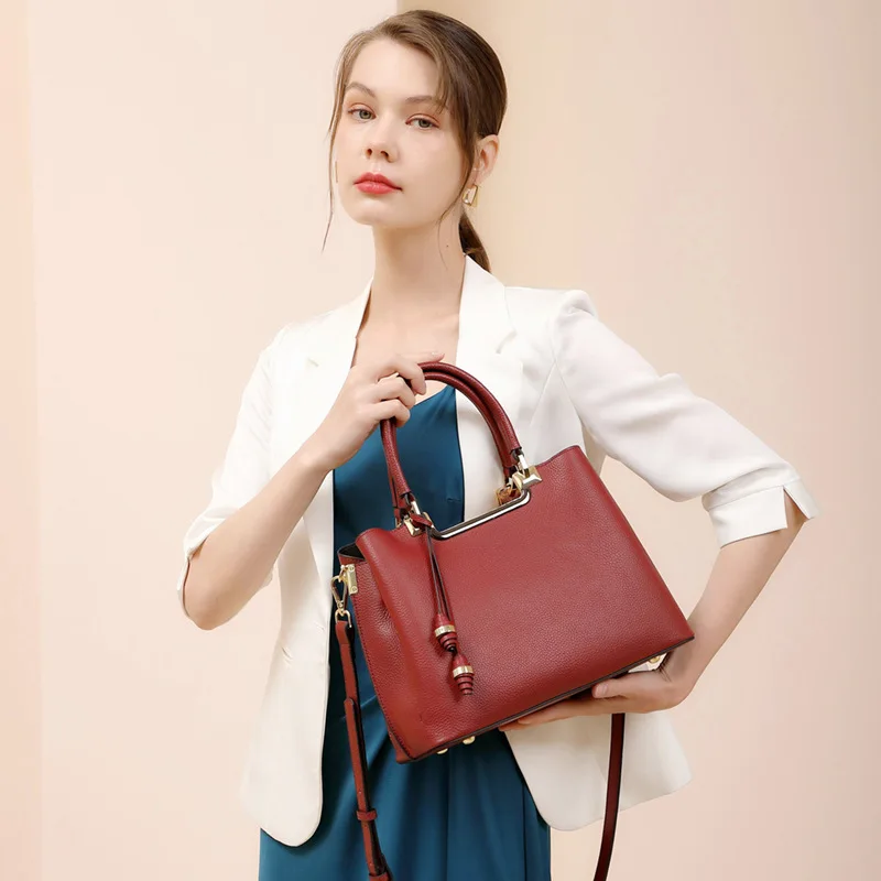 

Bolsa Custom Handbag Logo Genuine Leather Hand Bags Handbag For Women Luxury Wholesale Ladies Bags