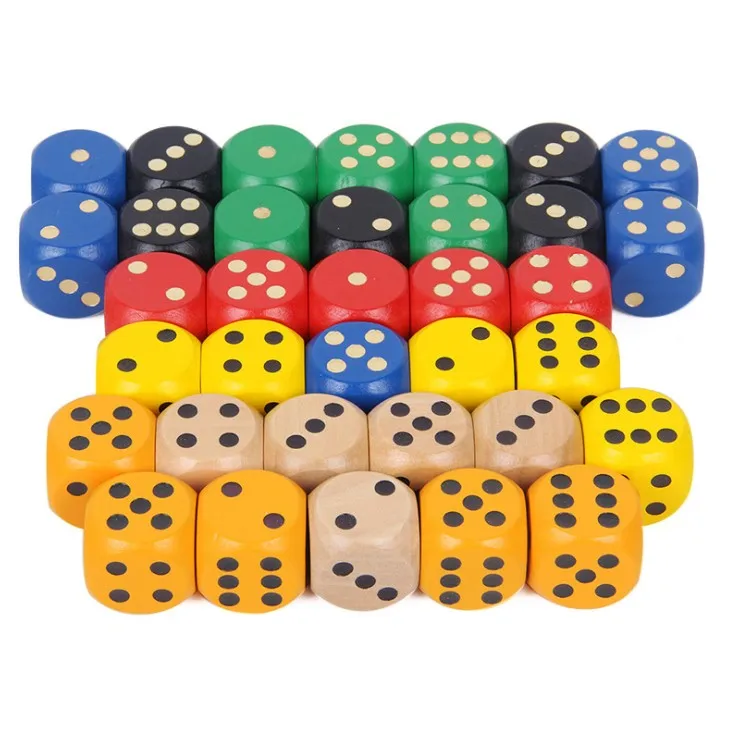 

Hot Sale 30mm Wood Dice Colorful Wooden Game Dice Customize