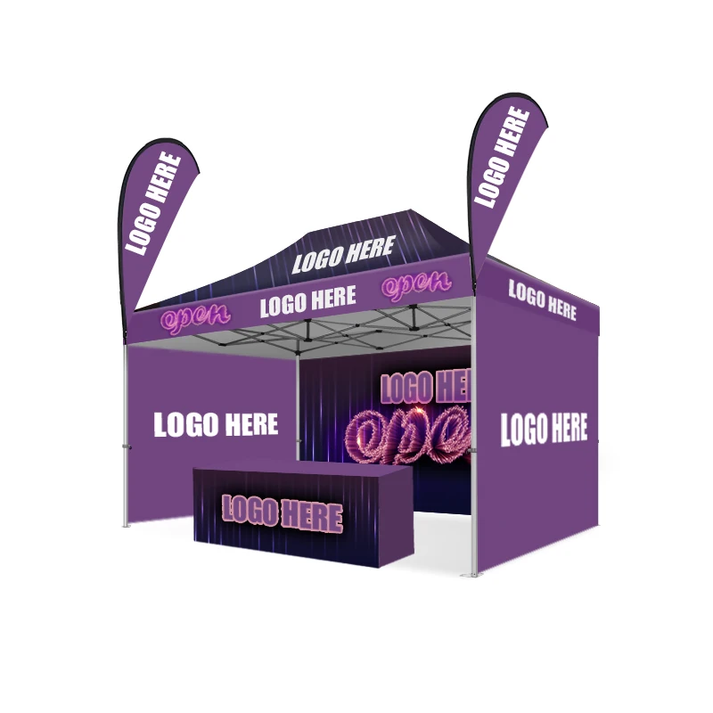 Custom Printed Waterproof Advertising Canopy Tent Aluminum Frame for Outdoor Events Trade Shows-Custom Sizes Dye Sublimation