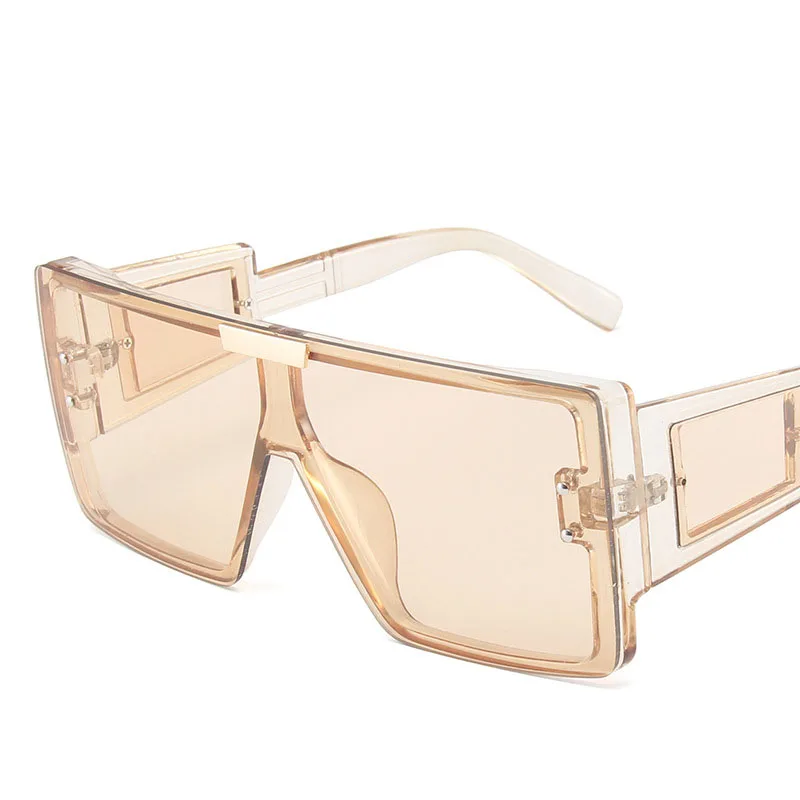

Fashion Woman Uv 400 Big Frame Sun Glasses Custom Logo Vintage 2021 one piece square oversized customised variety sunglasses