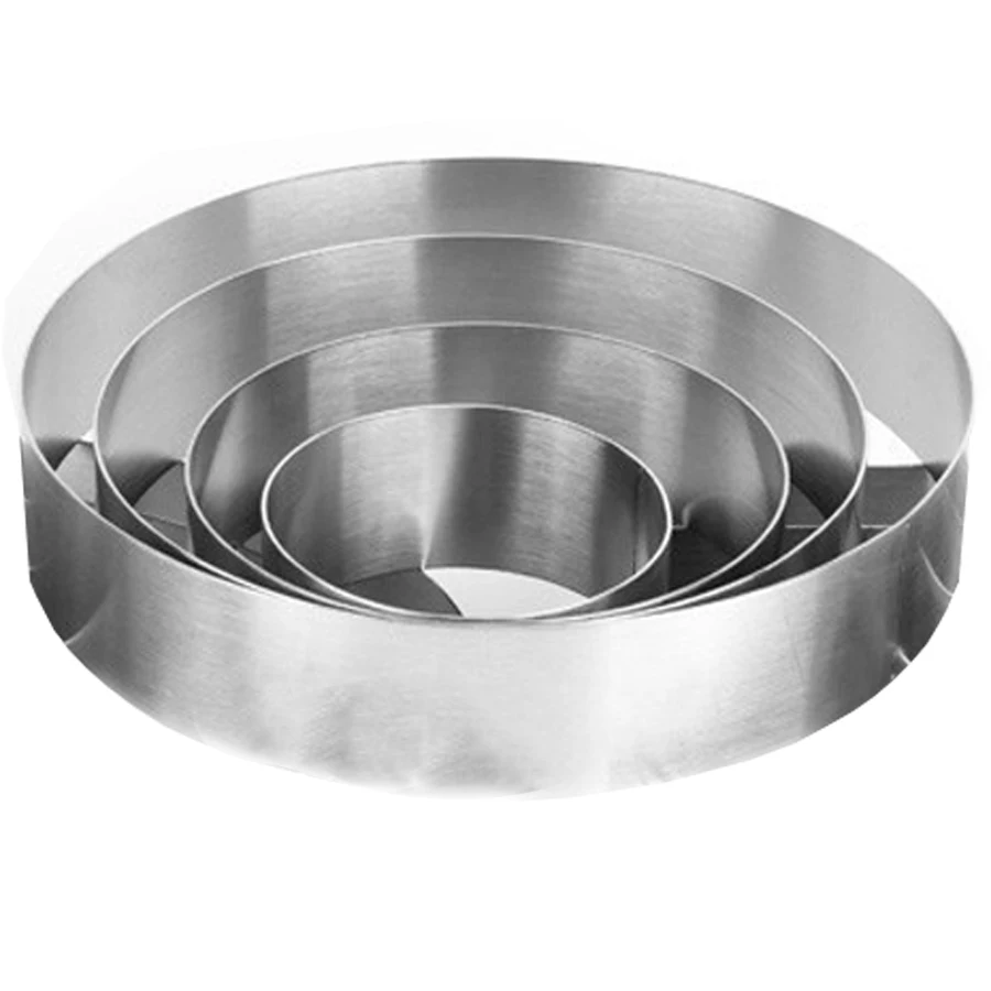 

Kitchen DIY Baking Round Stainless Steel Mousse Dessert Ring Cheese Mold