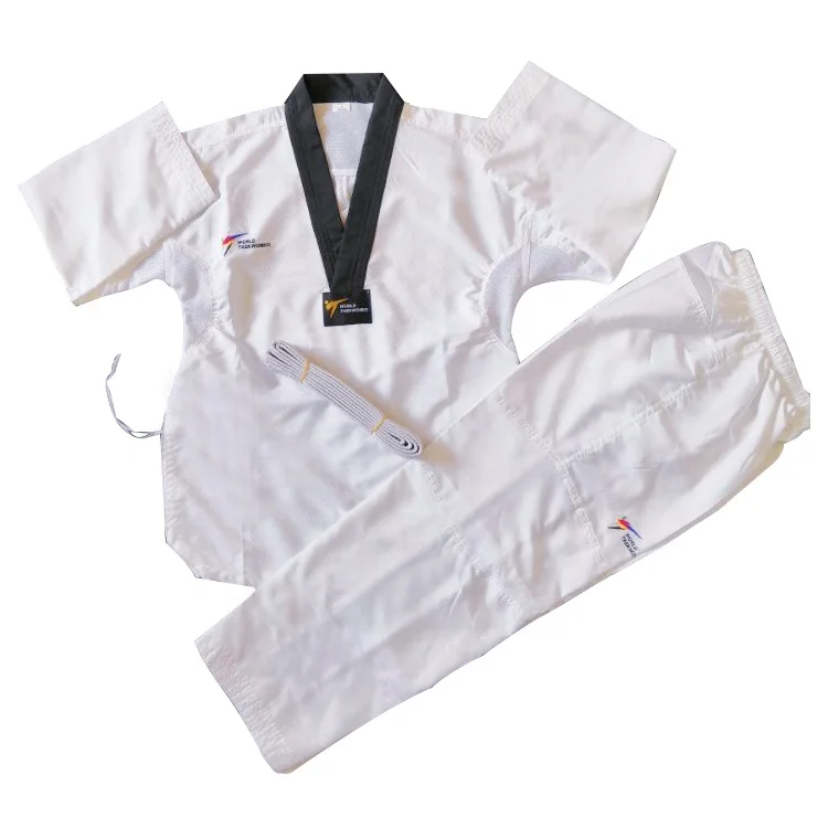 

US sell martial art uniform Custom Martial Arts Karate Judo Taek Martial Arts ultra light Taekwondo Uniforms with white belt